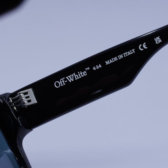 Off-White OERI13J SYRACUSE 1045 Sunglasses Black Shield Frame, Blue Lenses - Picture 7 of 11
